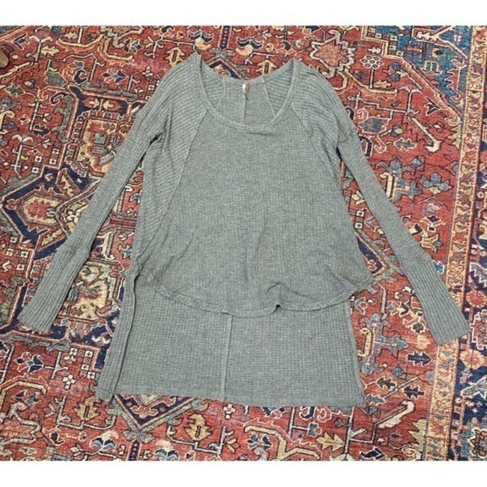 Free People Ventura Drippy Thermal Long Sleeve Sweater - Picture 2 of 8